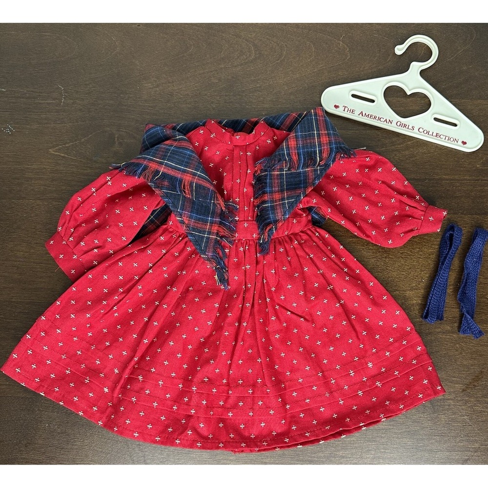 Kirsten School Dress Pleasant Company Original Outfit Division American Girl Red